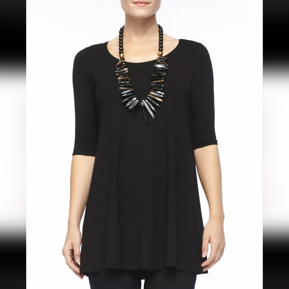Eileen Fisher Jersey Tunic Top Petite Medium